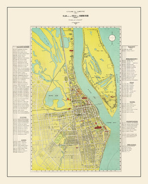 Vintage Map of Phnom Penh, Cambodia 1960