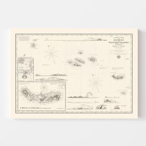 Vintage Azores Map 1859