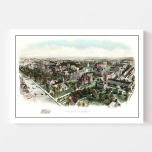 Vintage Princeton University Map 19006