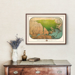 Vintage Suez Canal Map 1869