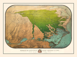 Vintage Suez Canal Map 1869