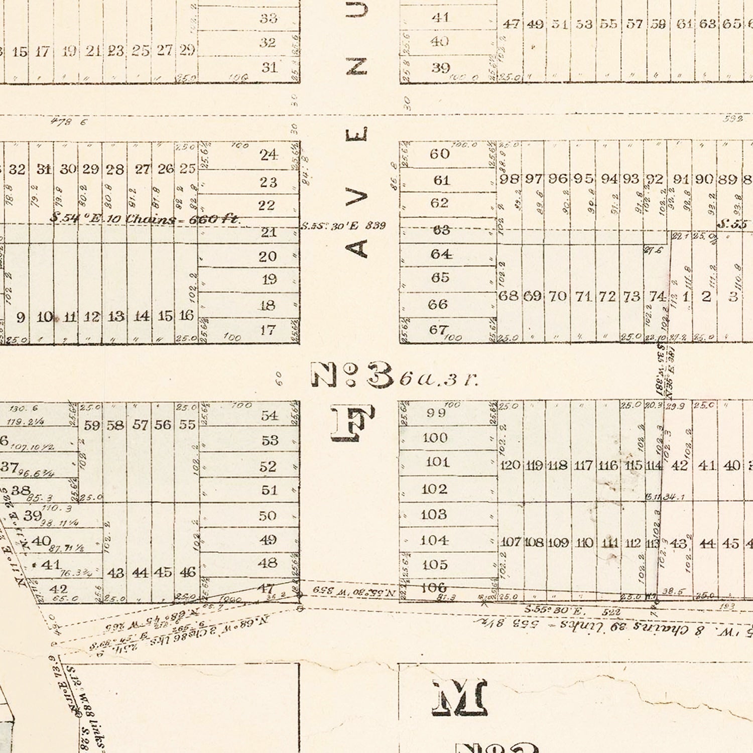 Vintage Upper West Side Manhattan Map 1874