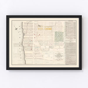 Vintage Upper West Side Manhattan Map 1874