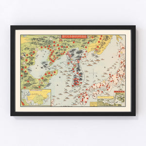 Vintage Map of Korea 1904
