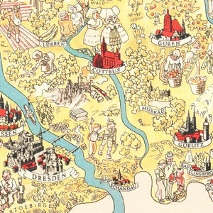 Vintage Propaganda Tourist Map of Germany 1936