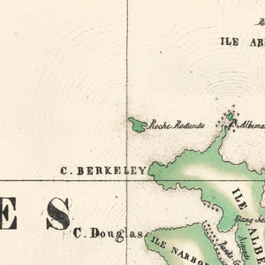 Vintage Galapagos Islands Map 1827