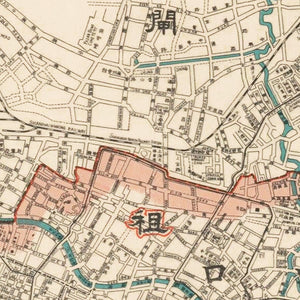 Vintage Map of Shanghai, China 1932