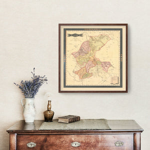 Vintage Zacatecas, Mexico Map 1897