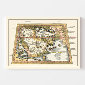 Vintage Arabia Map 1513