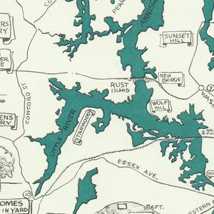 Vintage Pictorial Map of Cape Ann 1947