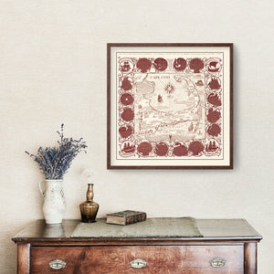 Vintage Pictorial Map of Cape Cod 1948