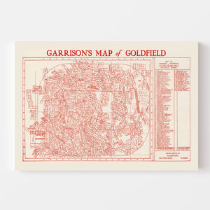 Vintage Goldfield, NV Mining Claims Map 1906