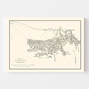 Vintage Western Tajikistan Map 1873