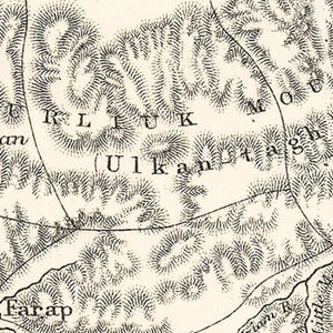 Vintage Western Tajikistan Map 1873