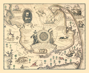 Vintage Pictorial Map of Cape Cod 1926