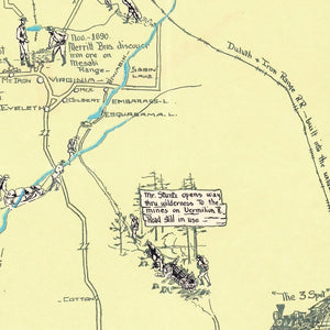 Vintage Pictorial Map of Arrowhead Region, MN 1929