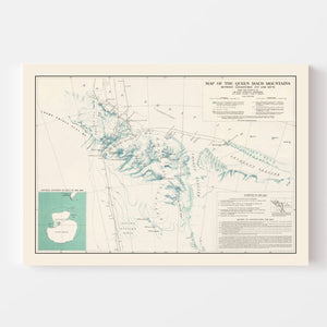 Vintage Queen Maud Mountains Map 1931