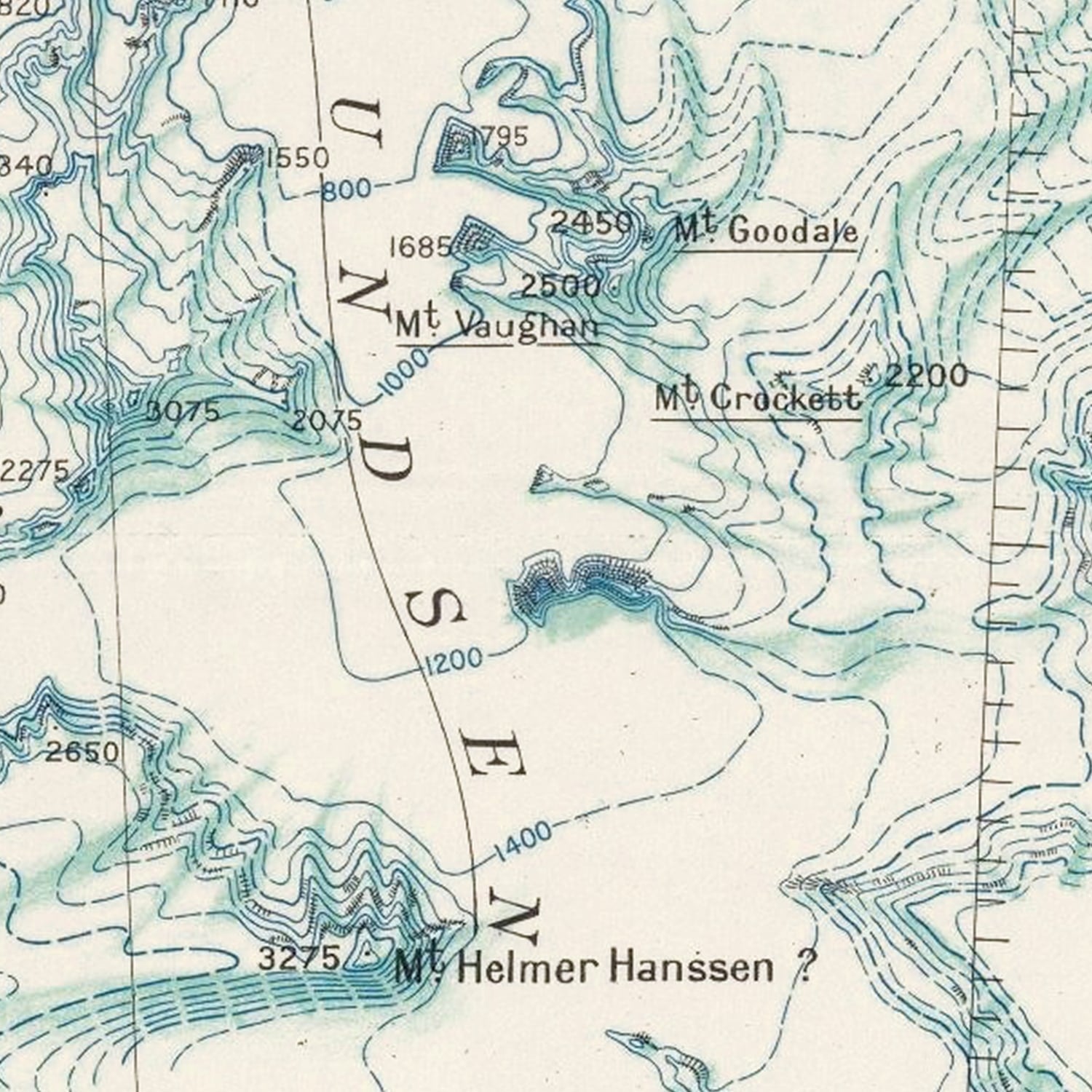 Vintage Queen Maud Mountains Map 1931