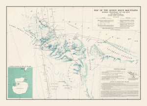 Vintage Queen Maud Mountains Map 1931