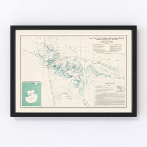 Vintage Queen Maud Mountains Map 1931