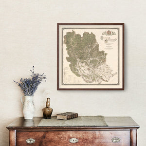 Vintage Prahova, Romania Map 1904