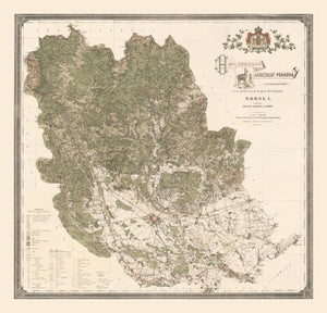 Vintage Prahova, Romania Map 1904