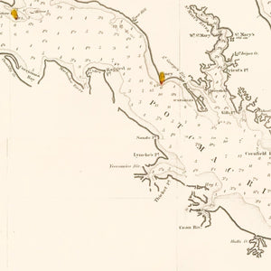 Vintage Chesapeake Bay Map 1868