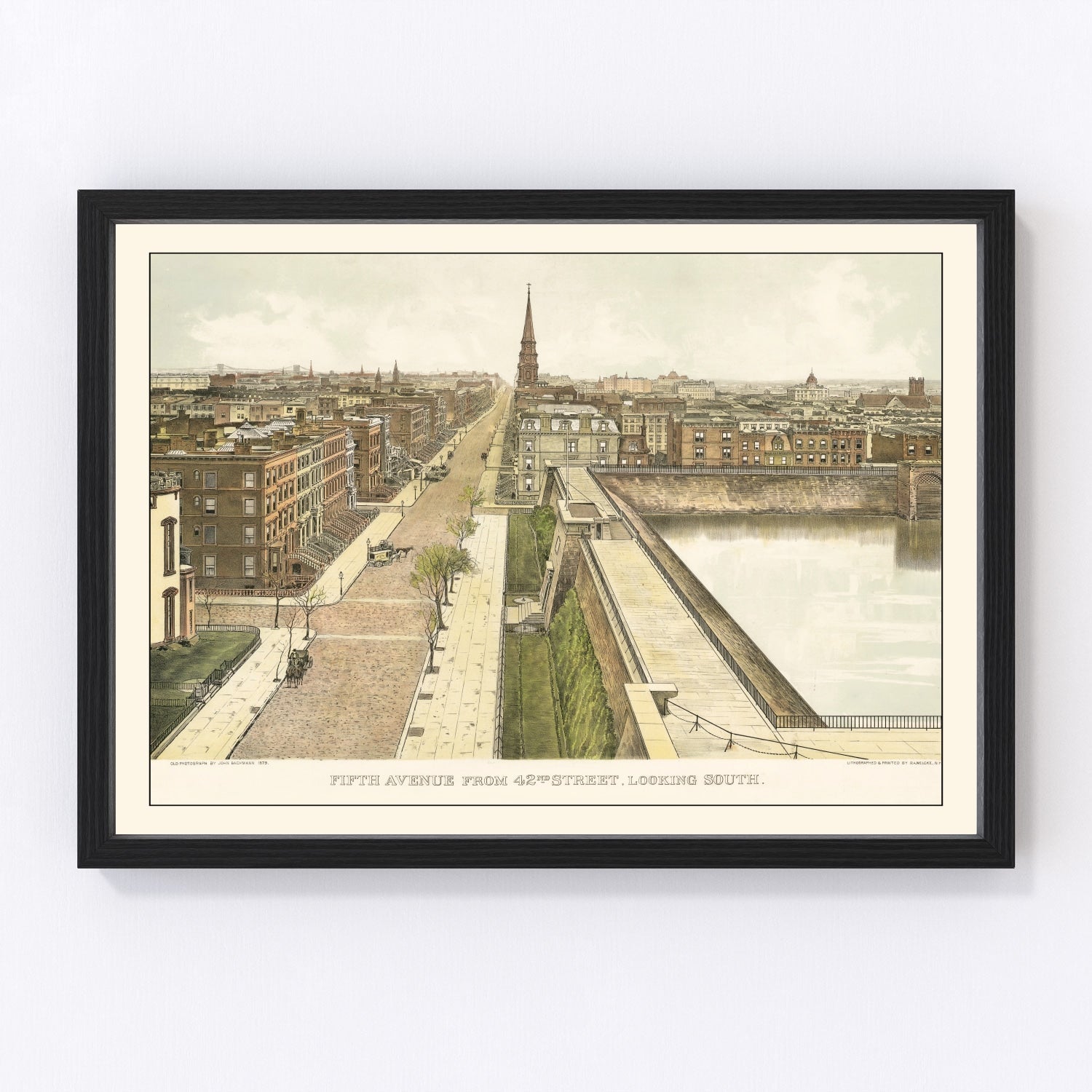 Vintage Murray Hill Neighborhood New York Map 1879