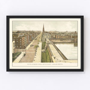 Vintage Murray Hill Neighborhood New York Map 1879