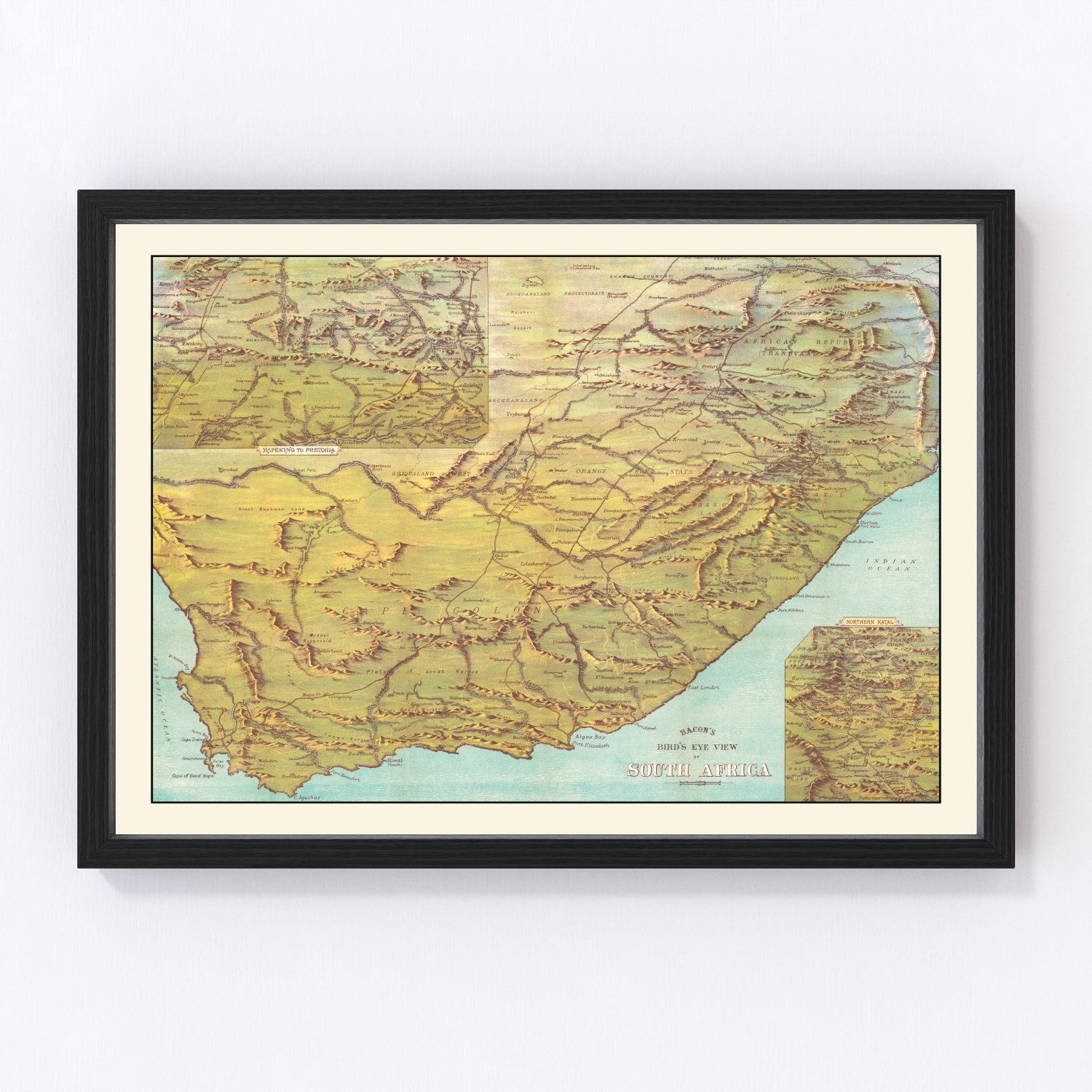 Vintage South Africa Map 1890