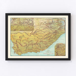 Vintage South Africa Map 1890