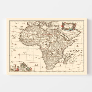 Vintage Africa Map 1658