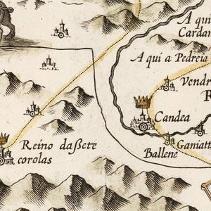 Vintage Map of Sri Lanka 1623