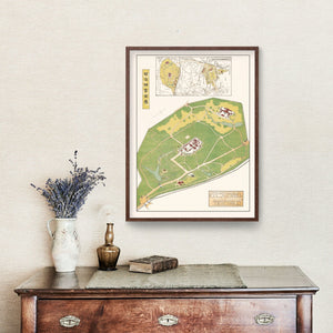 Vintage Meiji Shrine Tokyo Map 1930