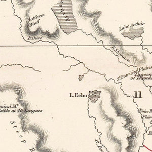 Vintage Map of Tasmania 1831