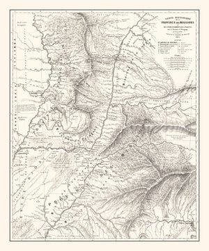 Vintage Map of Paraguay 1873