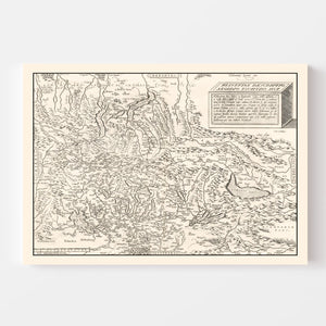 Vintage Map of Switzerland 1581