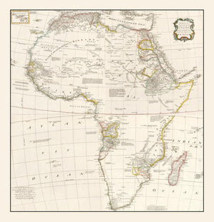 Vintage Africa Map 1755