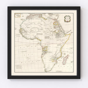Vintage Africa Map 1755