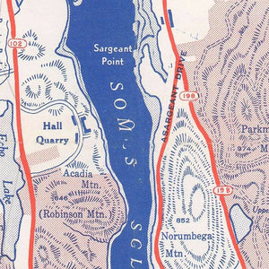 Vintage Mount Desert Island Map 1950