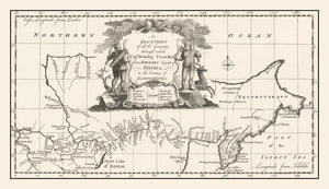 Vintage Map of Siberia 1744