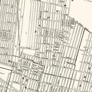 Vintage Map of Montreal, Canada 1920