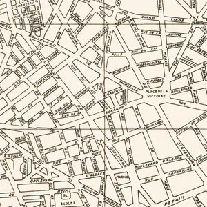 Vintage Map of Casablanca, Morocco 1941