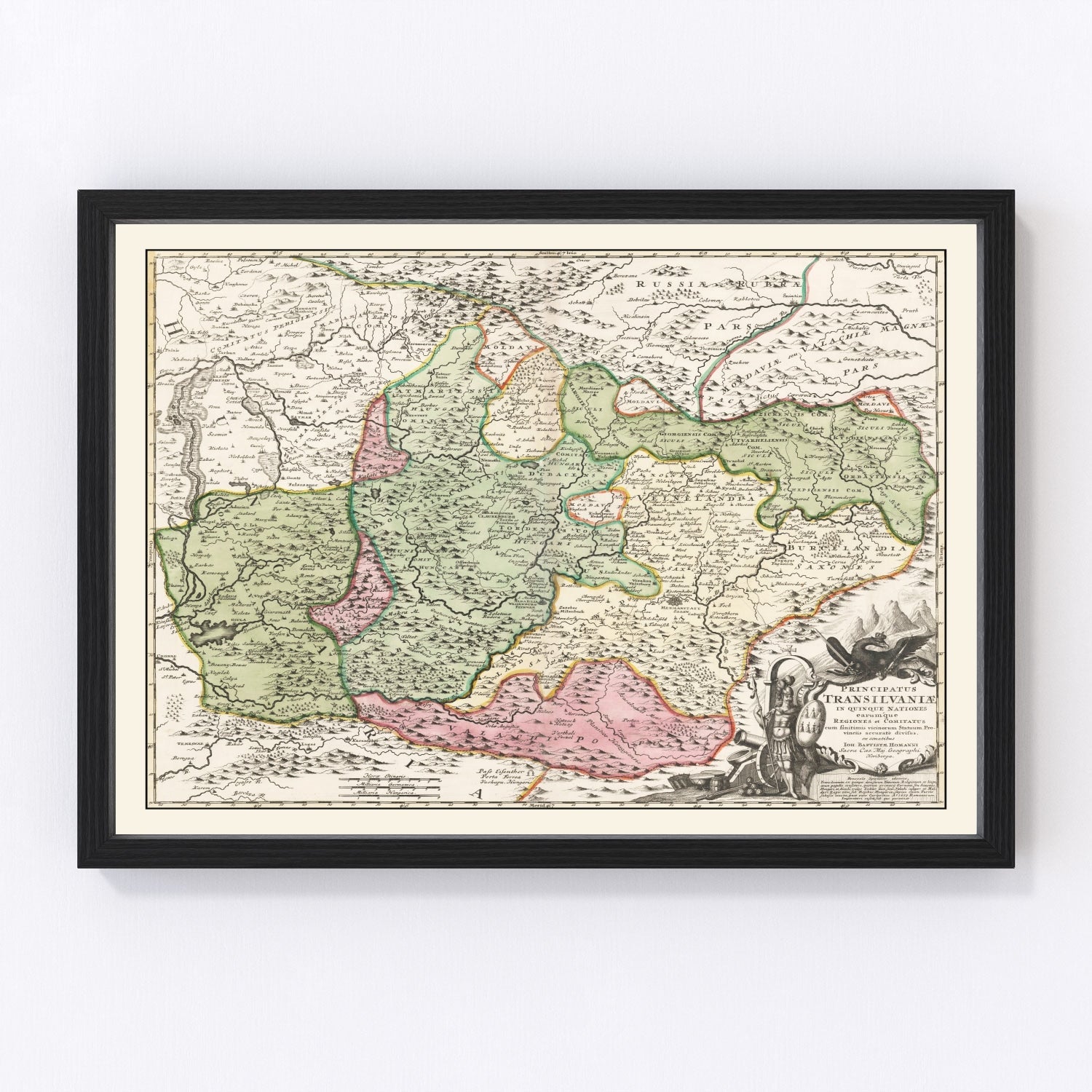 Vintage Romania Map 1716