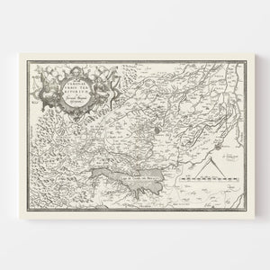 Vintage Map of Verona, Italy 1579