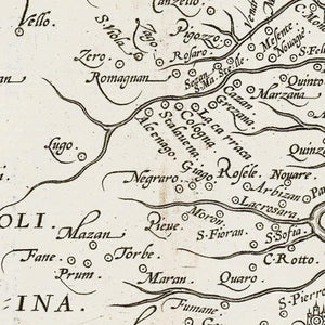 Vintage Map of Verona, Italy 1579