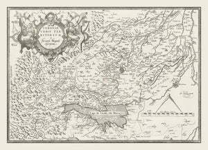 Vintage Map of Verona, Italy 1579