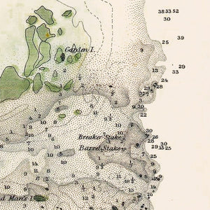 Vintage Mississippi River Delta Map 1851