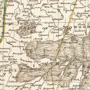 Vintage Map of Poland 1814