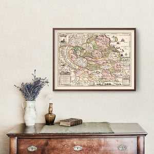 Vintage Source of the Nile, Ethiopia Map 1683